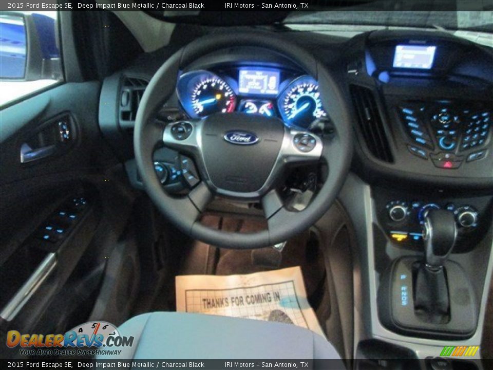 2015 Ford Escape SE Deep Impact Blue Metallic / Charcoal Black Photo #12