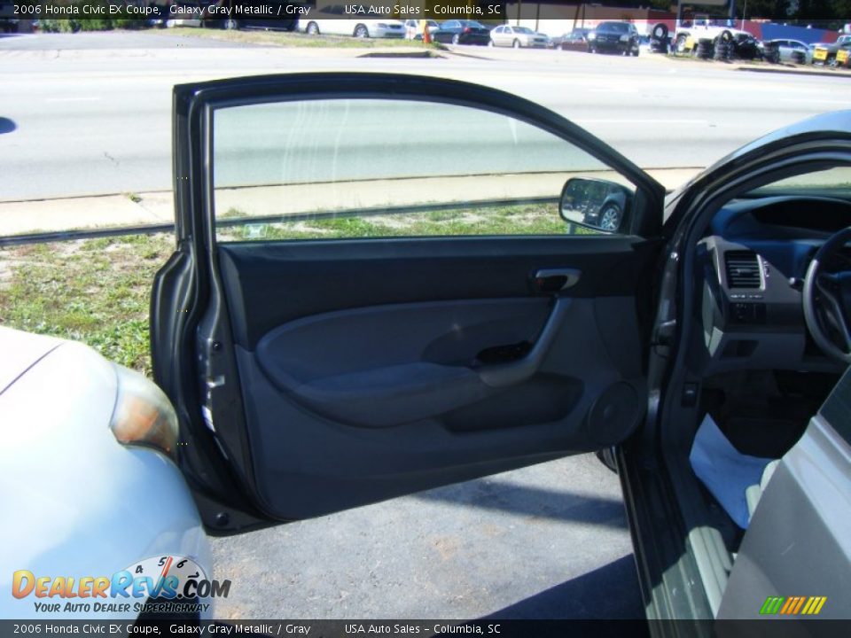 2006 Honda Civic EX Coupe Galaxy Gray Metallic / Gray Photo #9