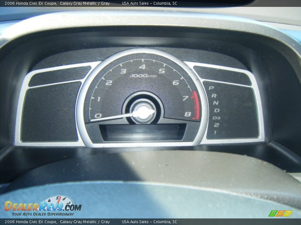 2006 Honda Civic EX Coupe Galaxy Gray Metallic / Gray Photo #13