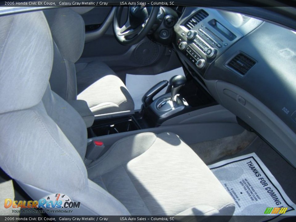 2006 Honda Civic EX Coupe Galaxy Gray Metallic / Gray Photo #16