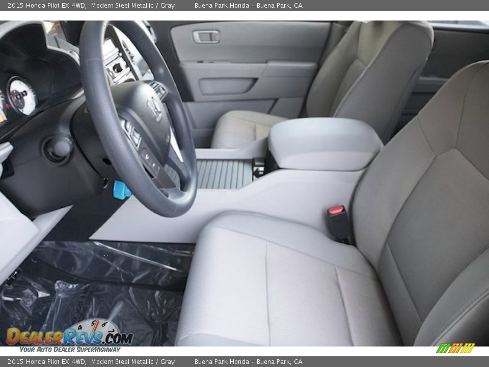 2015 Honda Pilot EX 4WD Modern Steel Metallic / Gray Photo #9