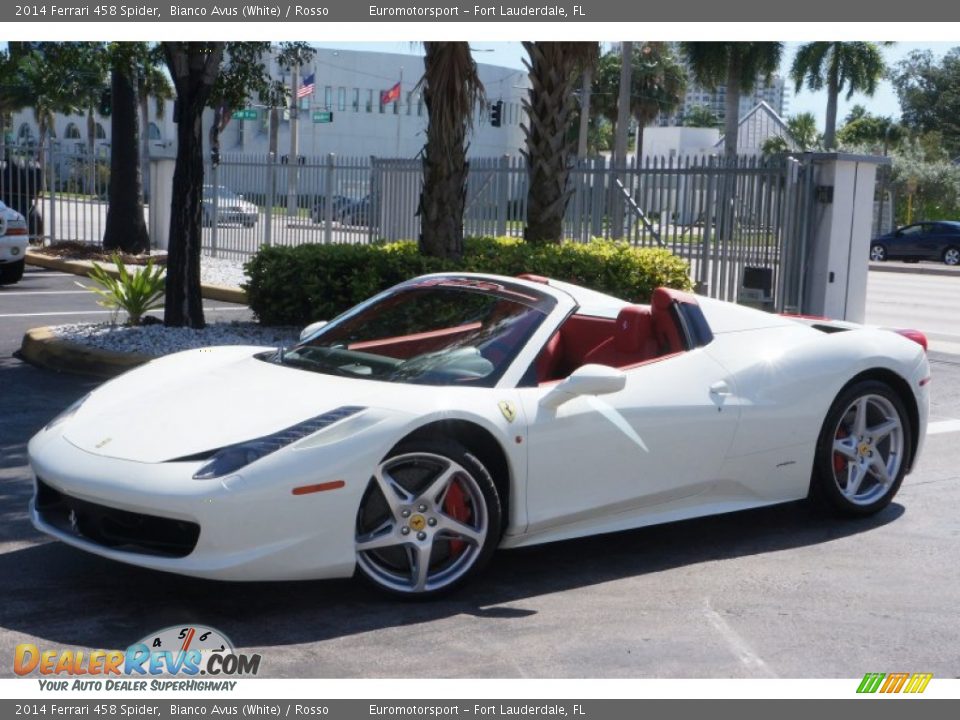 2014 Ferrari 458 Spider Bianco Avus (White) / Rosso Photo #2
