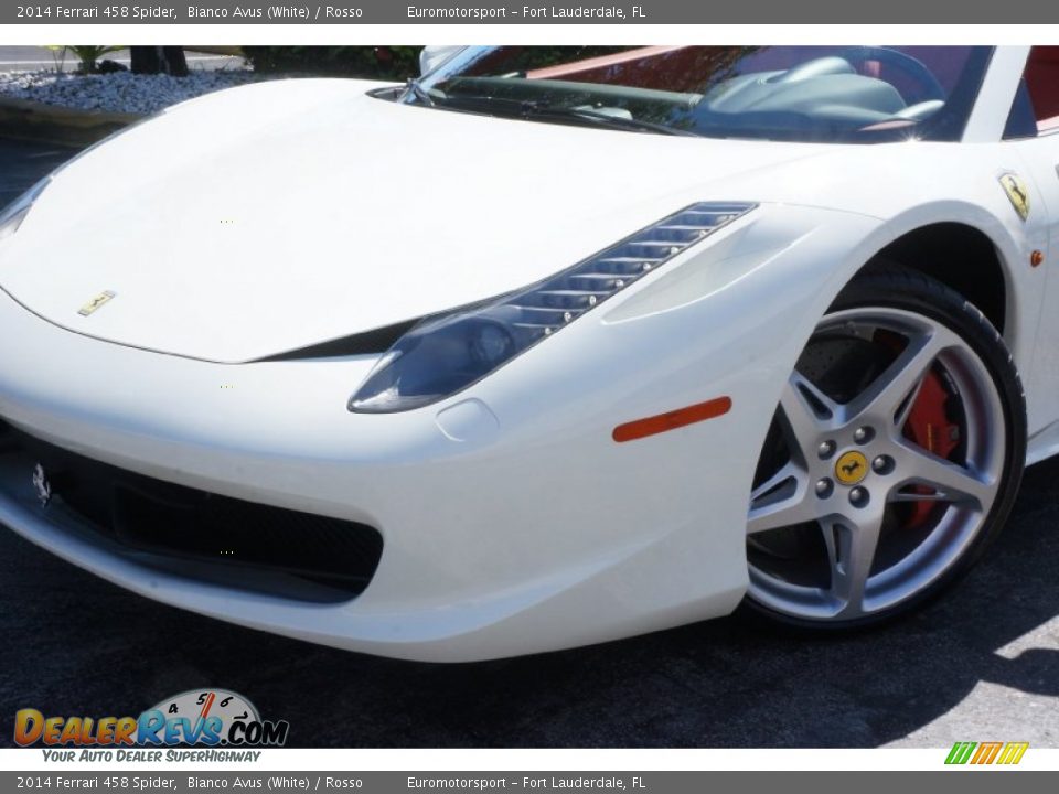 2014 Ferrari 458 Spider Bianco Avus (White) / Rosso Photo #6