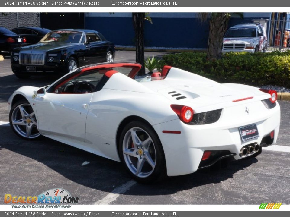 2014 Ferrari 458 Spider Bianco Avus (White) / Rosso Photo #10