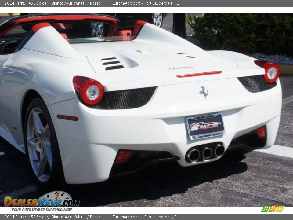 2014 Ferrari 458 Spider Bianco Avus (White) / Rosso Photo #11