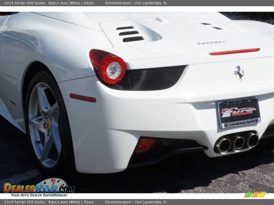 2014 Ferrari 458 Spider Bianco Avus (White) / Rosso Photo #12