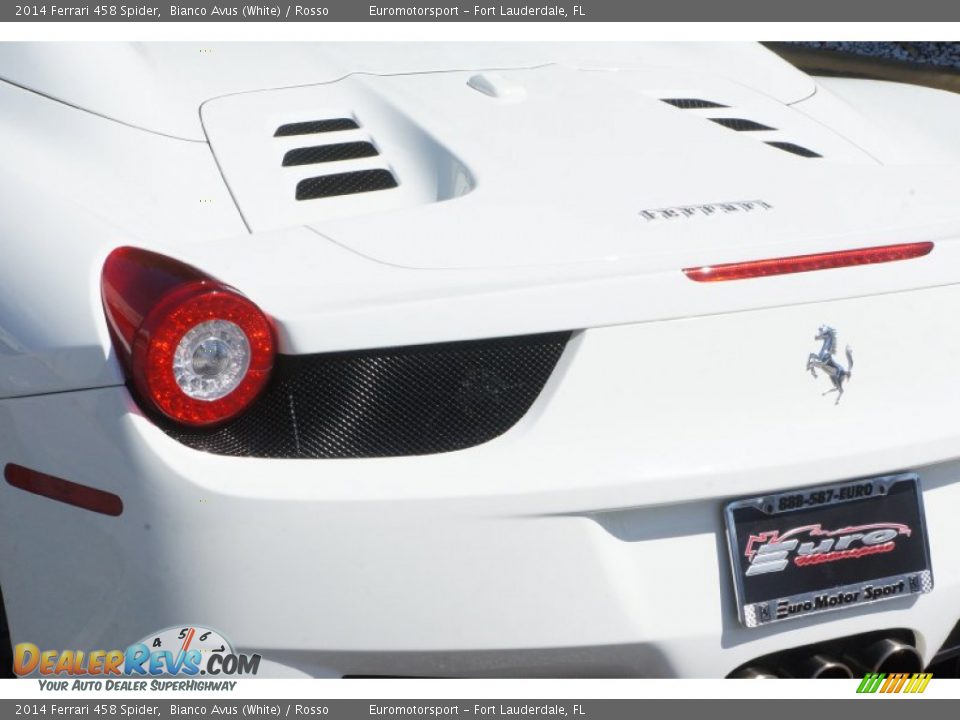 2014 Ferrari 458 Spider Bianco Avus (White) / Rosso Photo #13