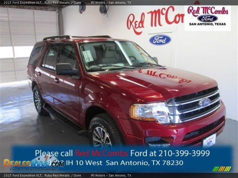 2015 Ford Expedition XLT Ruby Red Metallic / Dune Photo #1