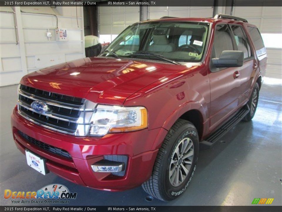 2015 Ford Expedition XLT Ruby Red Metallic / Dune Photo #3
