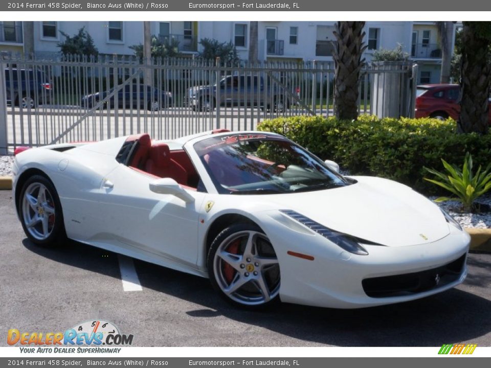 2014 Ferrari 458 Spider Bianco Avus (White) / Rosso Photo #32
