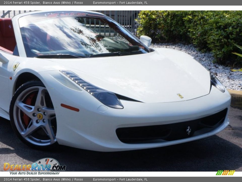 2014 Ferrari 458 Spider Bianco Avus (White) / Rosso Photo #33