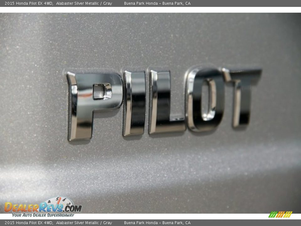 2015 Honda Pilot EX 4WD Alabaster Silver Metallic / Gray Photo #3
