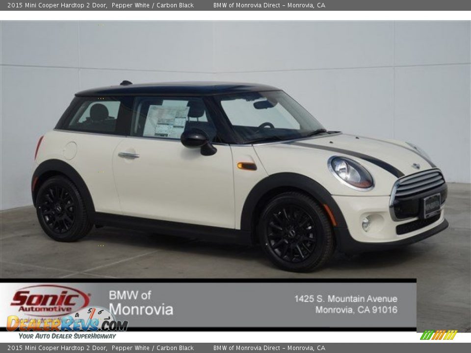 2015 Mini Cooper Hardtop 2 Door Pepper White / Carbon Black Photo #1