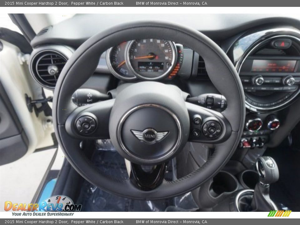 2015 Mini Cooper Hardtop 2 Door Pepper White / Carbon Black Photo #9