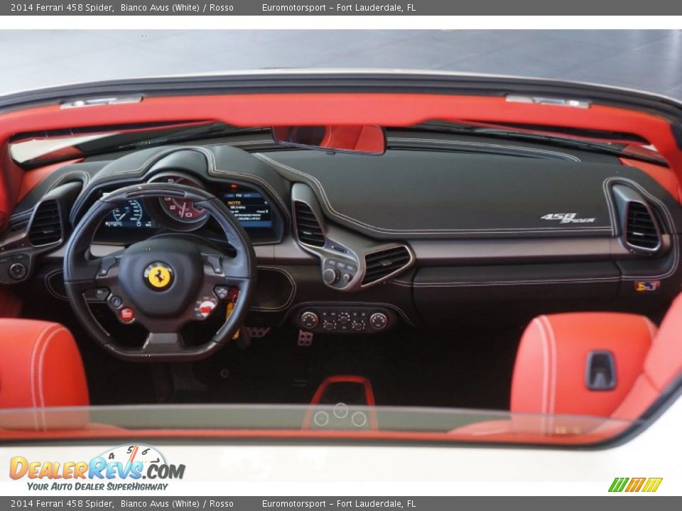 2014 Ferrari 458 Spider Bianco Avus (White) / Rosso Photo #72