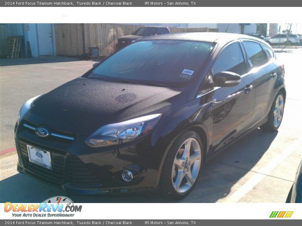2014 Ford Focus Titanium Hatchback Tuxedo Black / Charcoal Black Photo #1