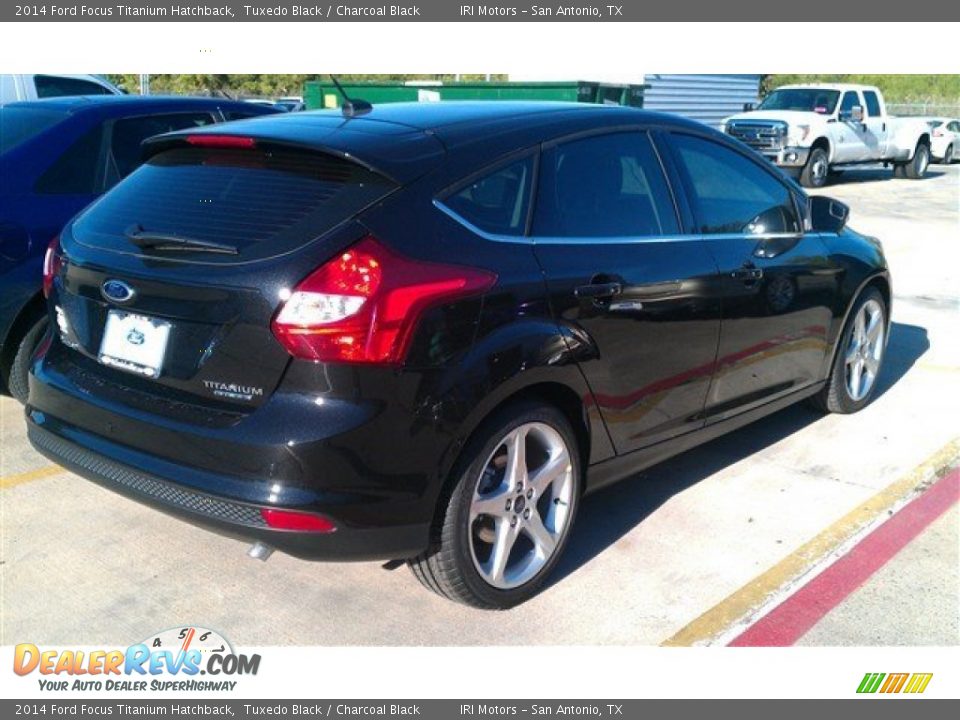 2014 Ford Focus Titanium Hatchback Tuxedo Black / Charcoal Black Photo #6