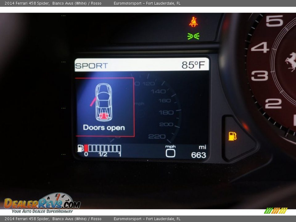 2014 Ferrari 458 Spider Bianco Avus (White) / Rosso Photo #82