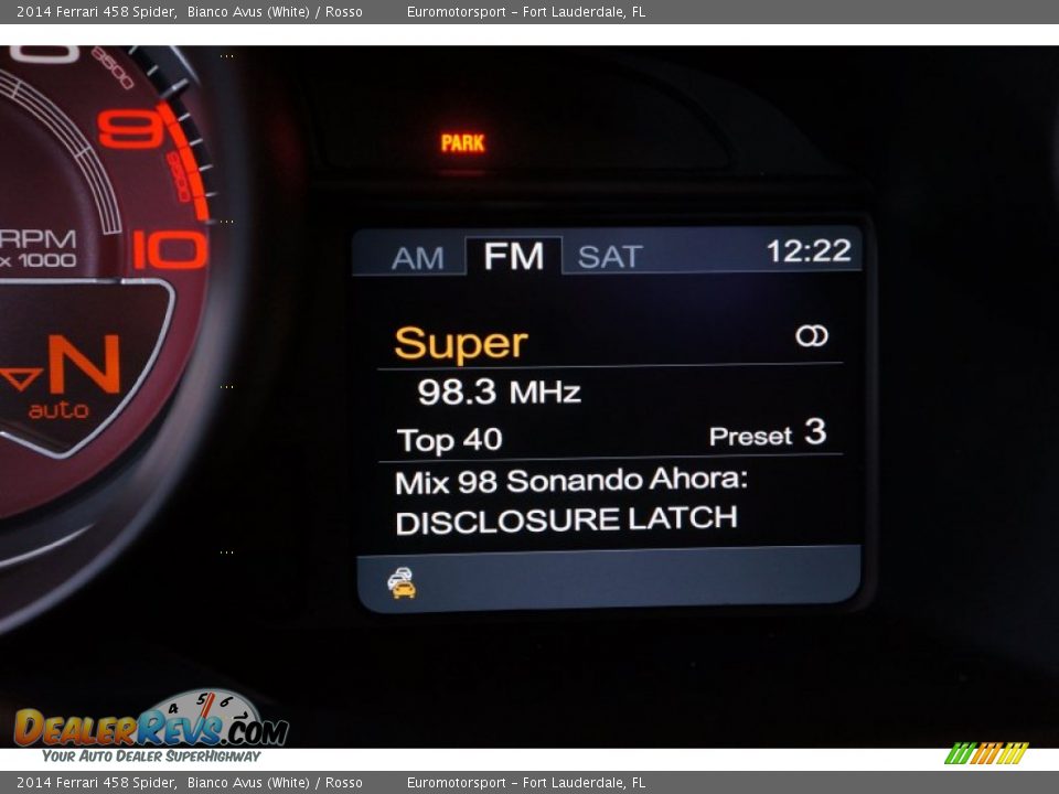 2014 Ferrari 458 Spider Bianco Avus (White) / Rosso Photo #84