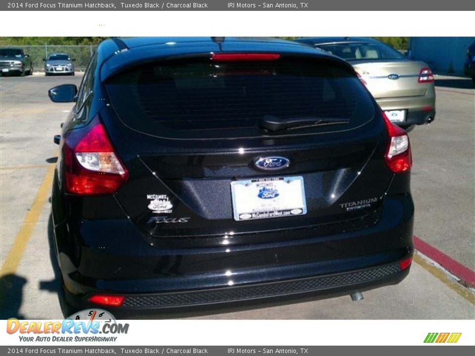 2014 Ford Focus Titanium Hatchback Tuxedo Black / Charcoal Black Photo #9