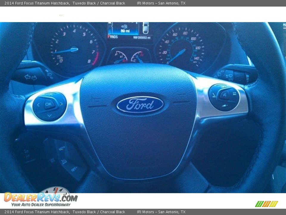 2014 Ford Focus Titanium Hatchback Tuxedo Black / Charcoal Black Photo #19