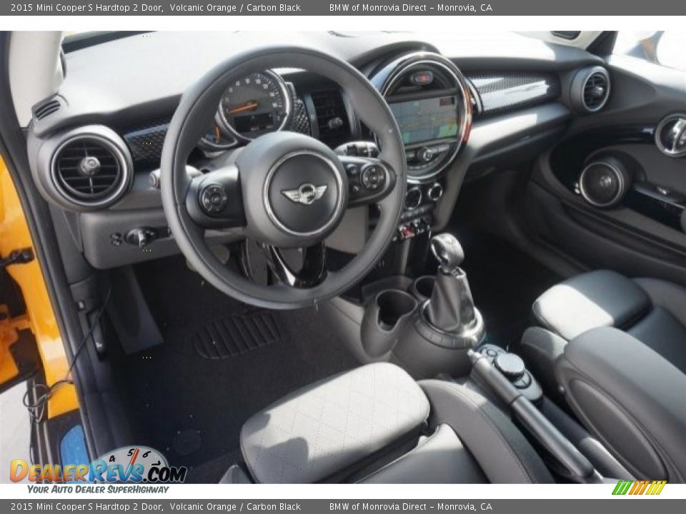 Carbon Black Interior - 2015 Mini Cooper S Hardtop 2 Door Photo #6