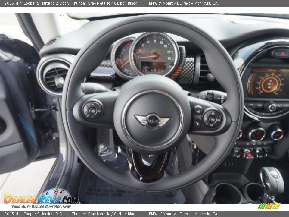 2015 Mini Cooper S Hardtop 2 Door Thunder Gray Metallic / Carbon Black Photo #9