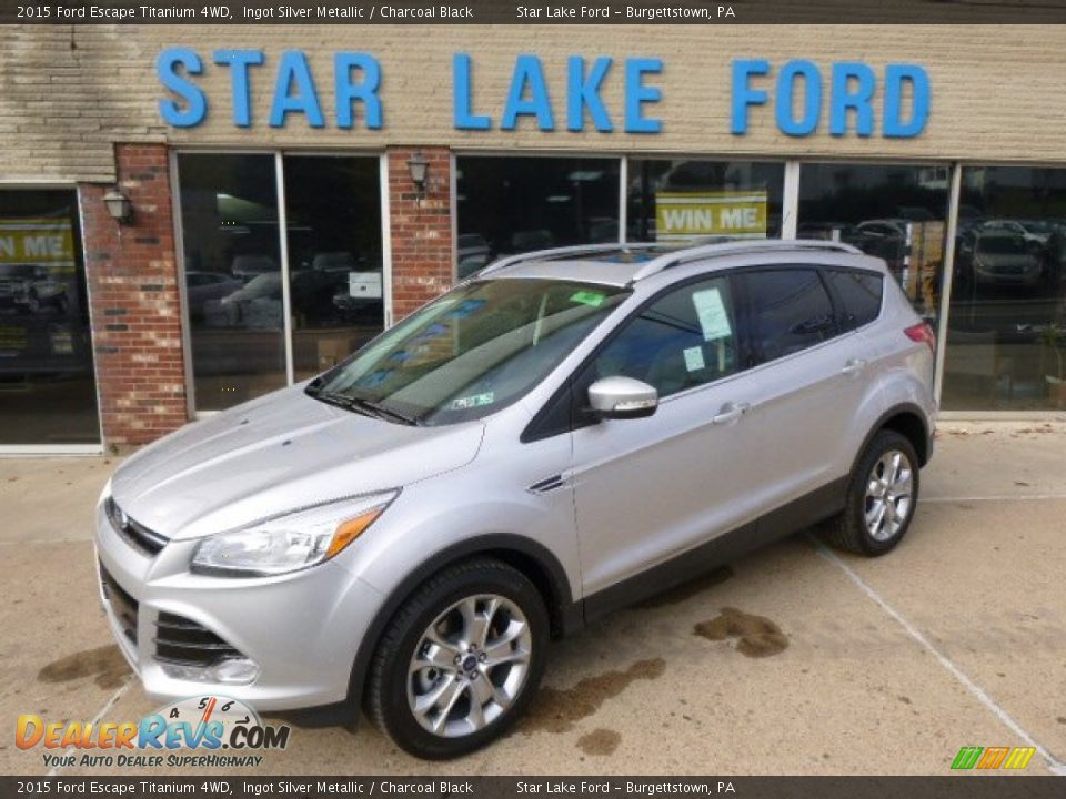 2015 Ford Escape Titanium 4WD Ingot Silver Metallic / Charcoal Black Photo #1