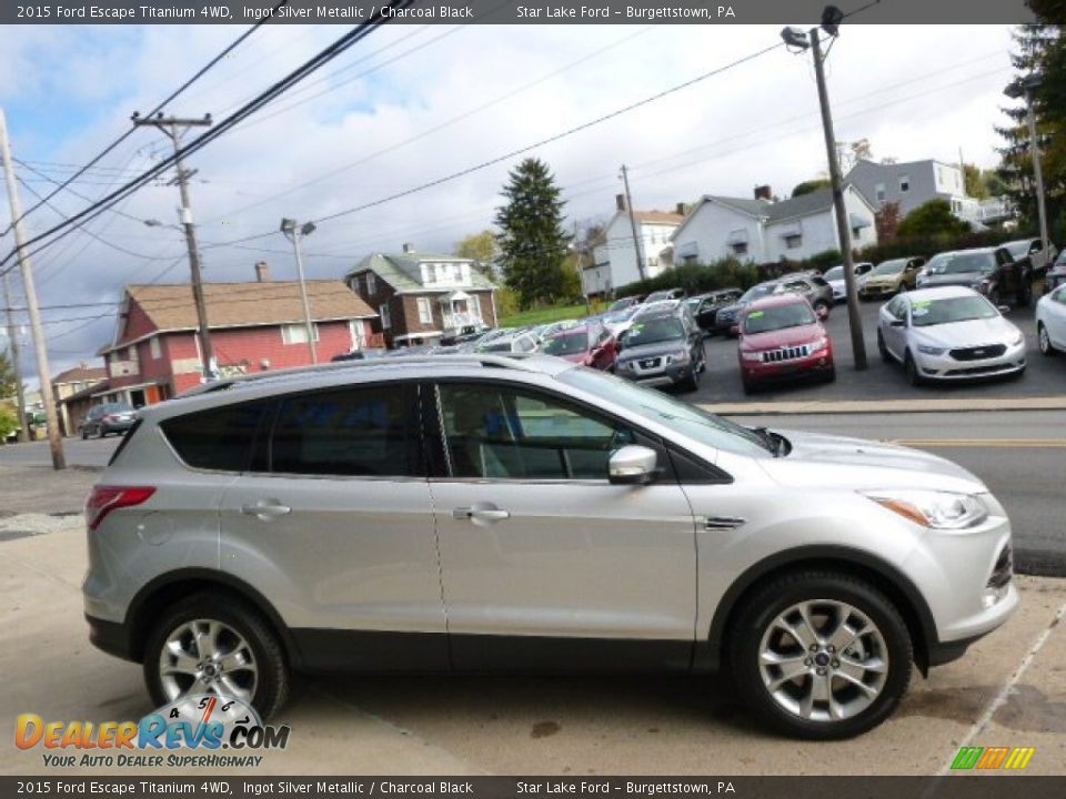 2015 Ford Escape Titanium 4WD Ingot Silver Metallic / Charcoal Black Photo #4
