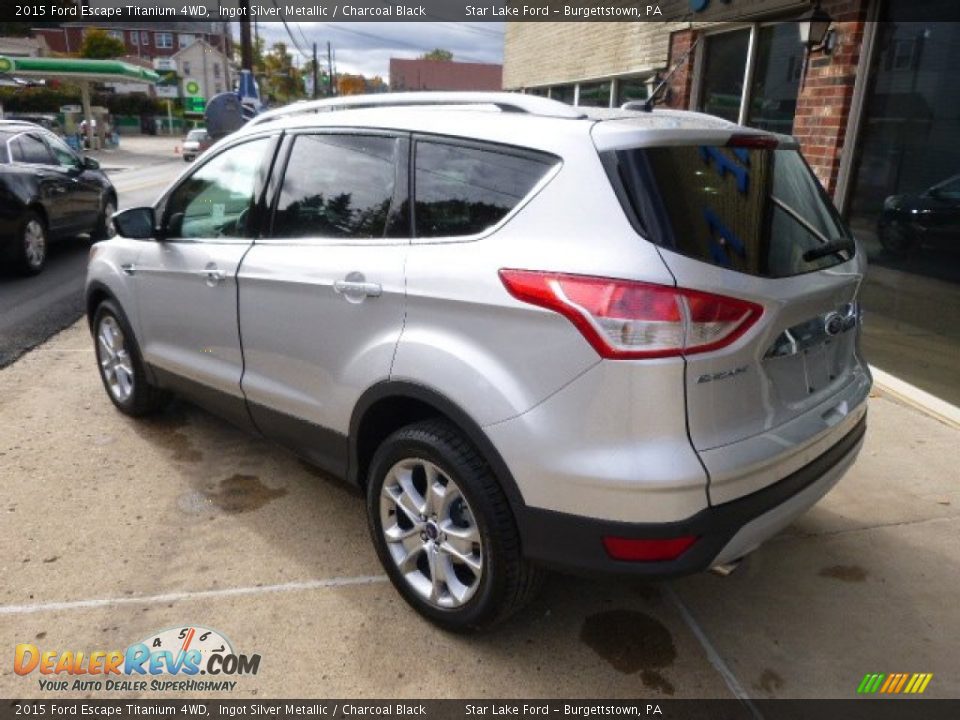 2015 Ford Escape Titanium 4WD Ingot Silver Metallic / Charcoal Black Photo #6