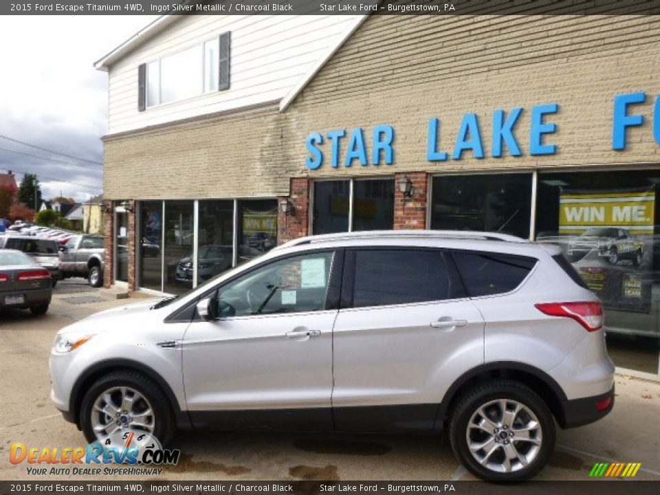 2015 Ford Escape Titanium 4WD Ingot Silver Metallic / Charcoal Black Photo #7