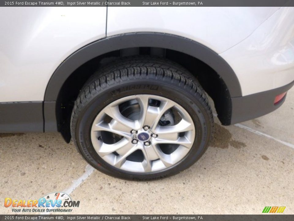 2015 Ford Escape Titanium 4WD Ingot Silver Metallic / Charcoal Black Photo #8
