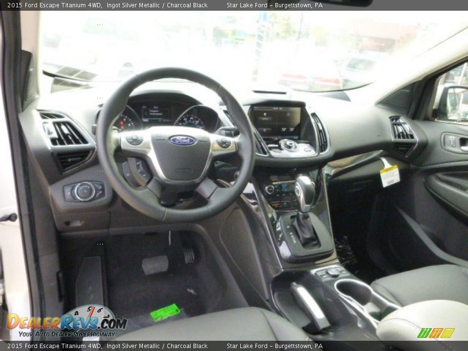 2015 Ford Escape Titanium 4WD Ingot Silver Metallic / Charcoal Black Photo #11
