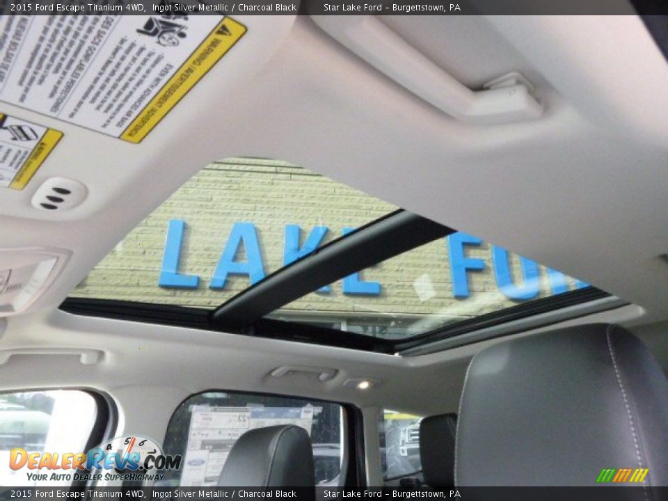 2015 Ford Escape Titanium 4WD Ingot Silver Metallic / Charcoal Black Photo #12