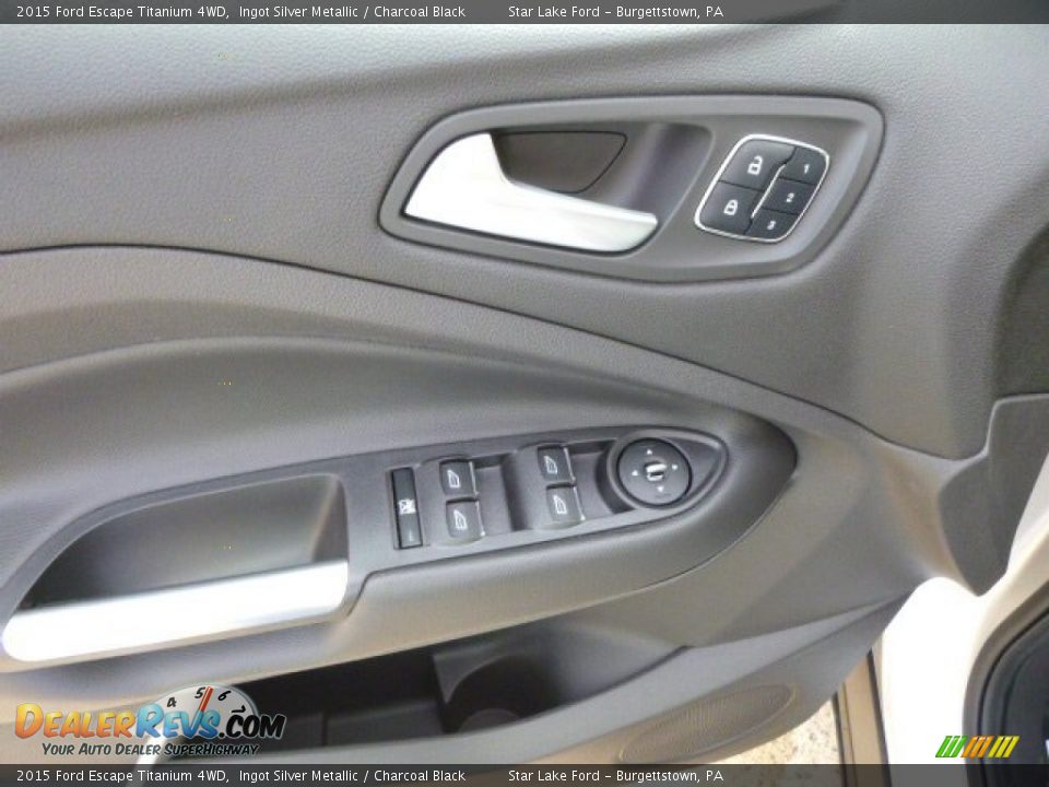 2015 Ford Escape Titanium 4WD Ingot Silver Metallic / Charcoal Black Photo #13