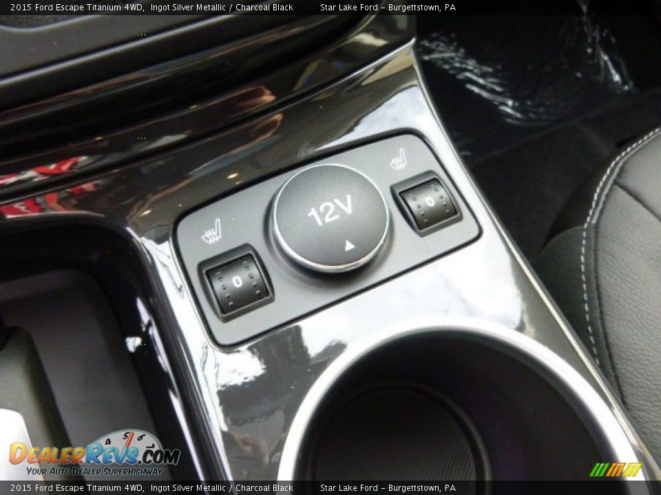 2015 Ford Escape Titanium 4WD Ingot Silver Metallic / Charcoal Black Photo #18