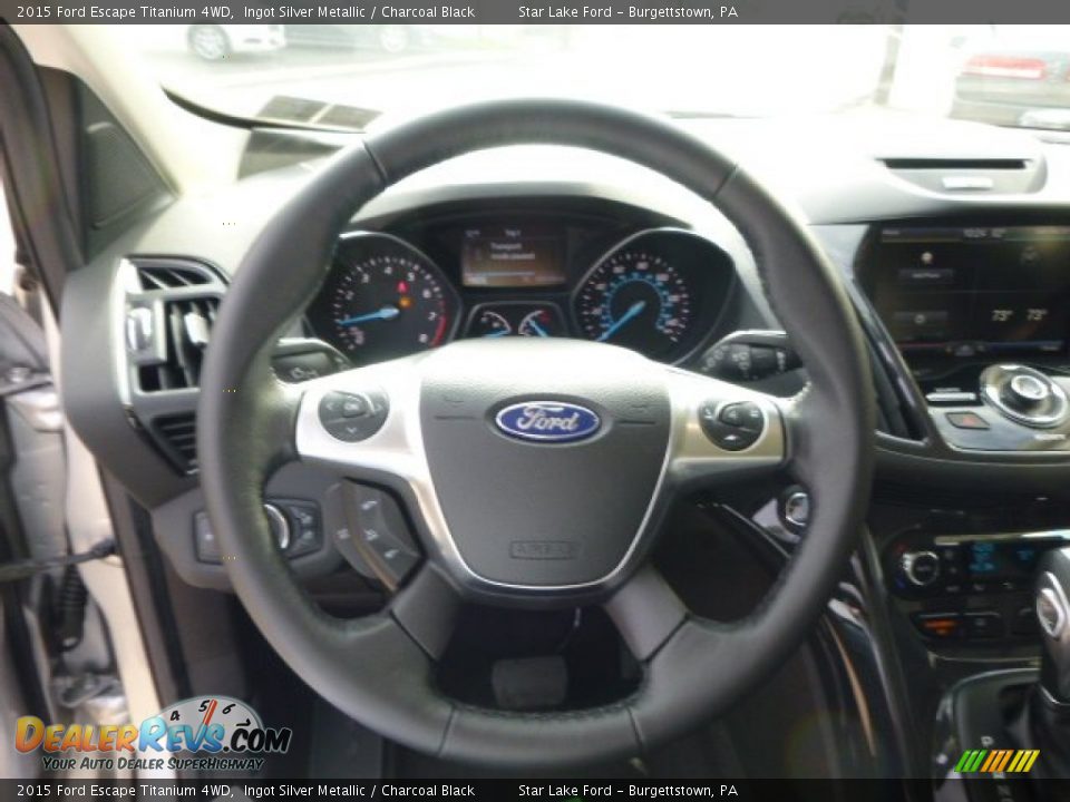 2015 Ford Escape Titanium 4WD Ingot Silver Metallic / Charcoal Black Photo #19