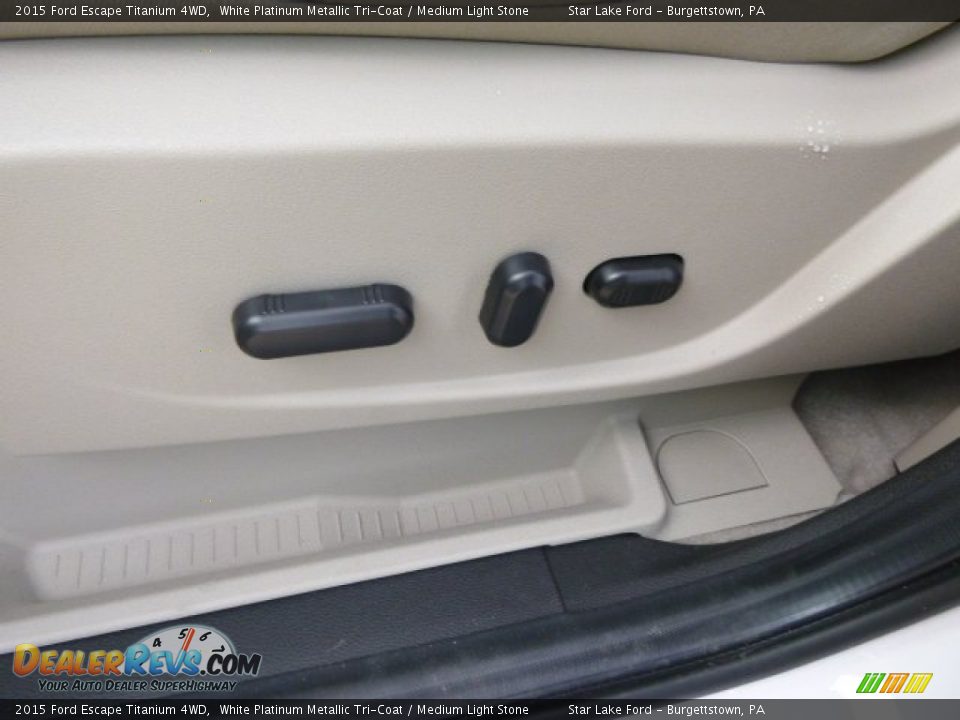 2015 Ford Escape Titanium 4WD White Platinum Metallic Tri-Coat / Medium Light Stone Photo #14