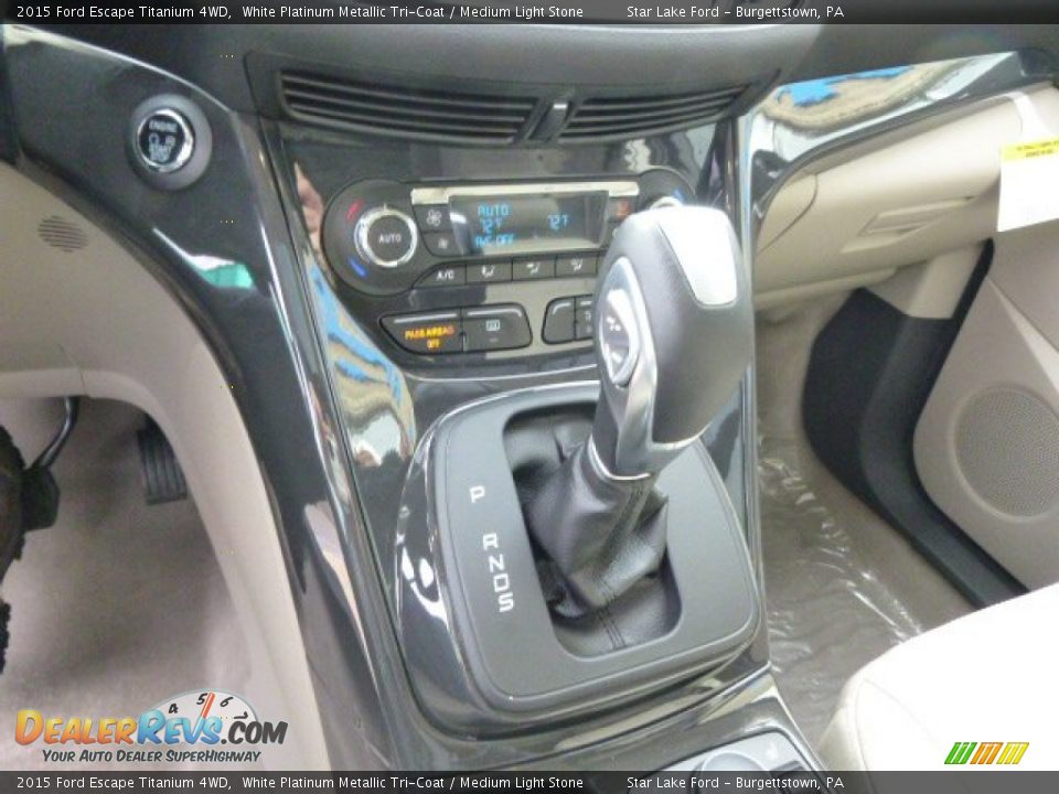 2015 Ford Escape Titanium 4WD White Platinum Metallic Tri-Coat / Medium Light Stone Photo #17