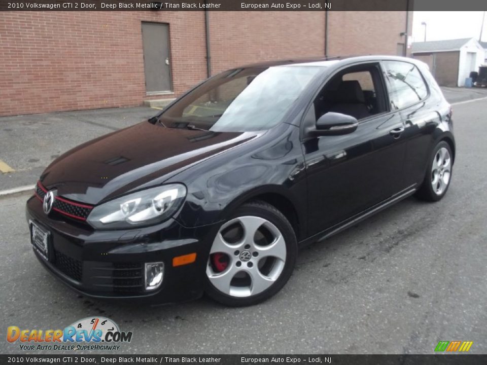 2010 Volkswagen GTI 2 Door Deep Black Metallic / Titan Black Leather Photo #1