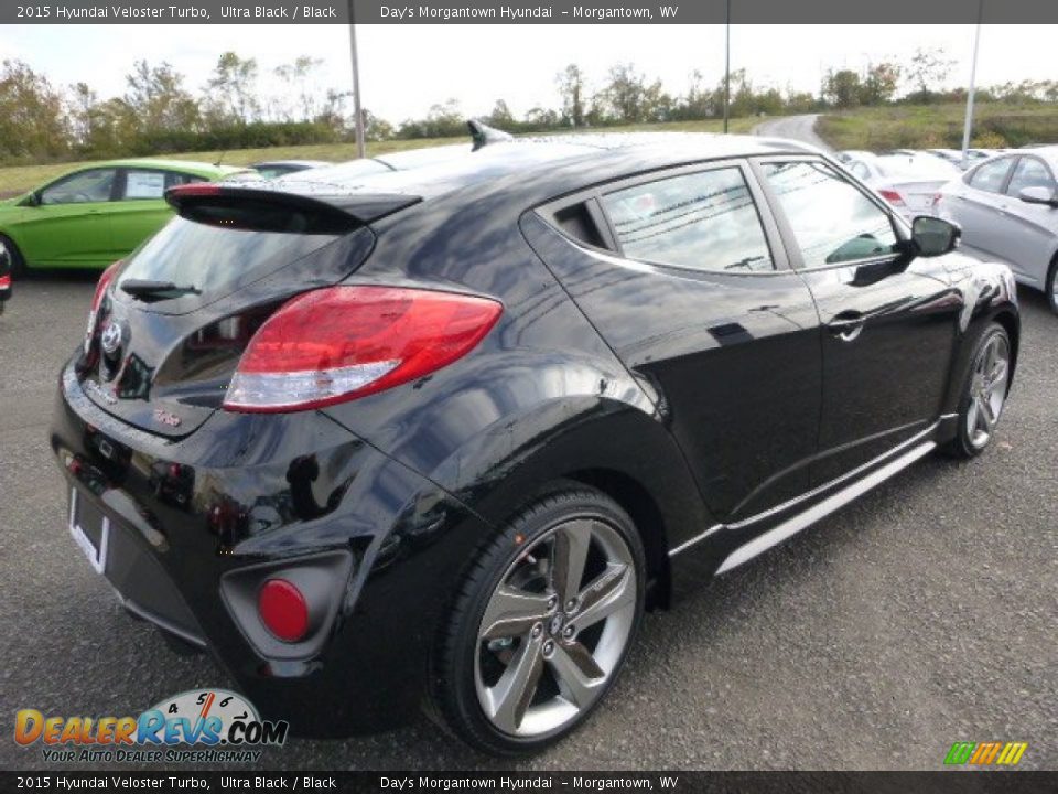 2015 Hyundai Veloster Turbo Ultra Black / Black Photo #3