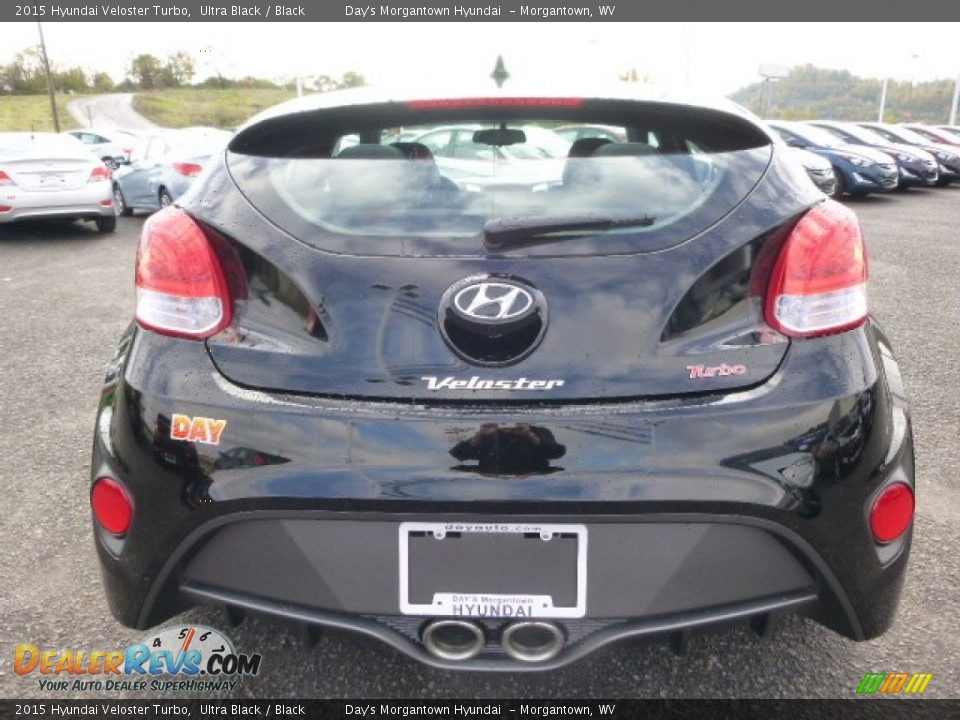 2015 Hyundai Veloster Turbo Ultra Black / Black Photo #4