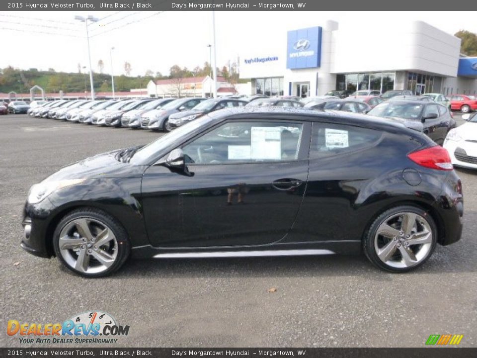2015 Hyundai Veloster Turbo Ultra Black / Black Photo #7