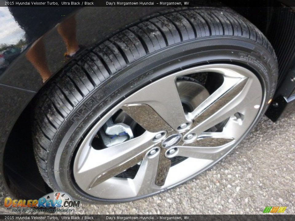 2015 Hyundai Veloster Turbo Ultra Black / Black Photo #10