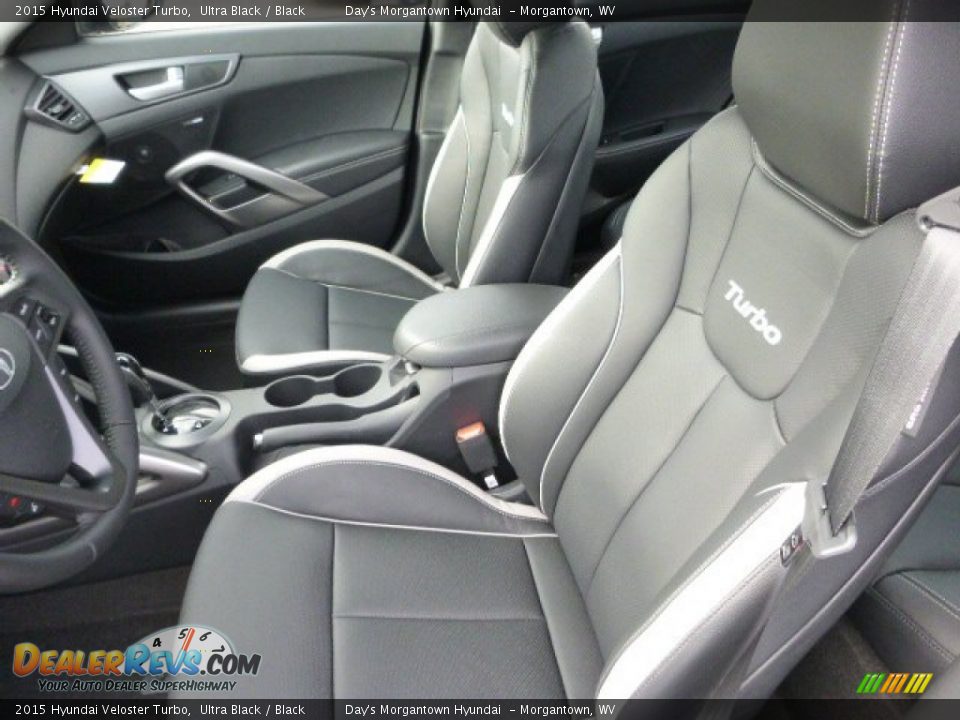 2015 Hyundai Veloster Turbo Ultra Black / Black Photo #11