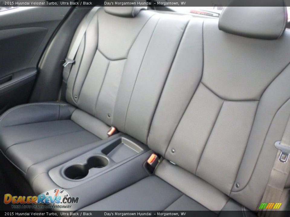 2015 Hyundai Veloster Turbo Ultra Black / Black Photo #12