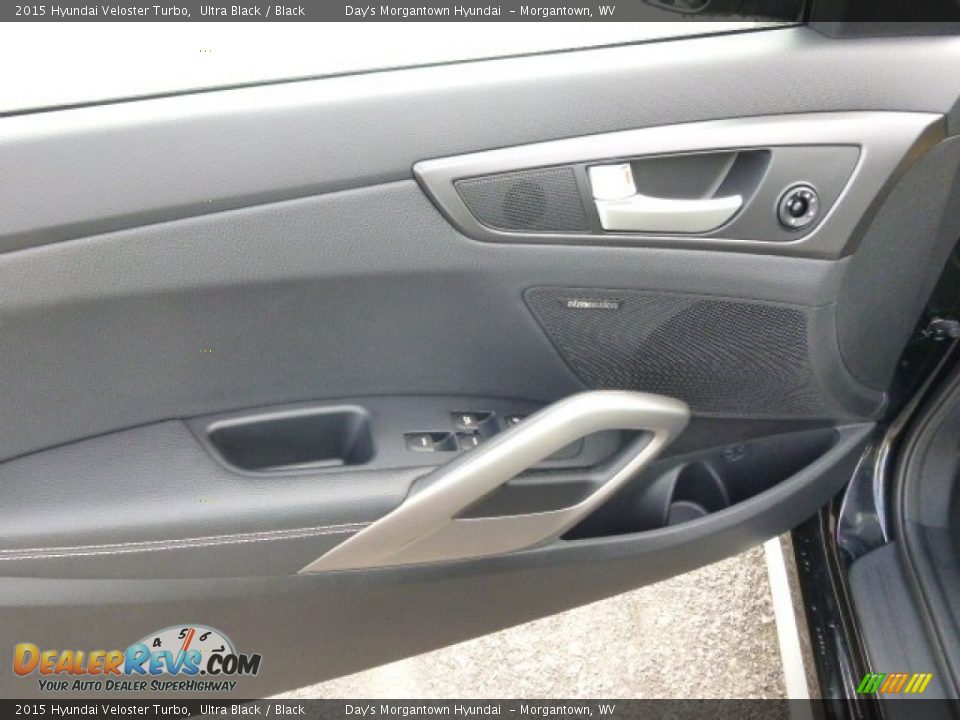 2015 Hyundai Veloster Turbo Ultra Black / Black Photo #14