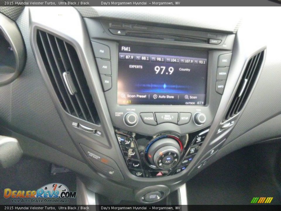 2015 Hyundai Veloster Turbo Ultra Black / Black Photo #17