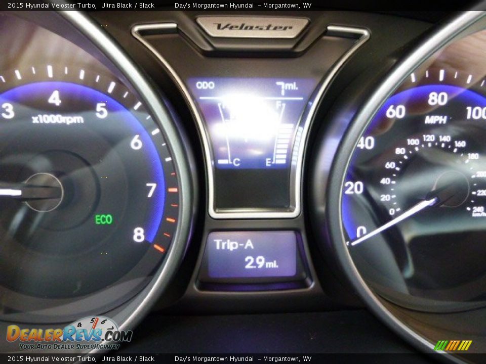 2015 Hyundai Veloster Turbo Ultra Black / Black Photo #18