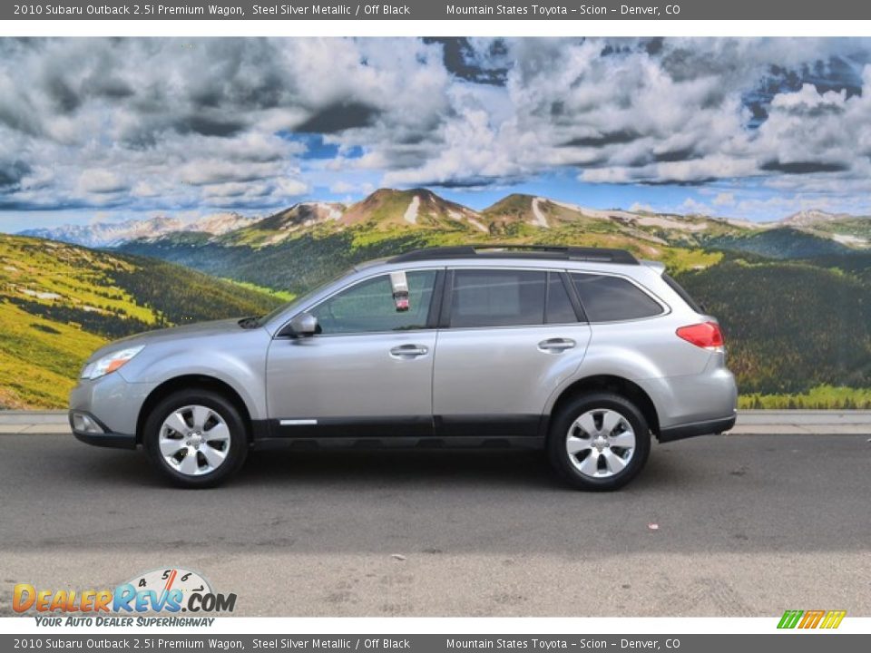 2010 Subaru Outback 2.5i Premium Wagon Steel Silver Metallic / Off Black Photo #6